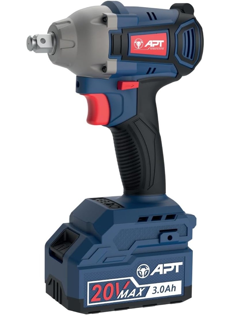 ايه بي تي شنيور فك و ربط  براشليس  بطارية 1/2 بوصه 20 فولت 3 امبير 350 نيوتن 2 بطاريه APT DW2504350-3.0x2BMC - Image 1